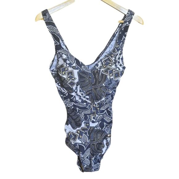 Maxine of Hollywood Womens One Piece Rouched Sides Padded Swimsuit Size 14/16 - Picture 4 of 4